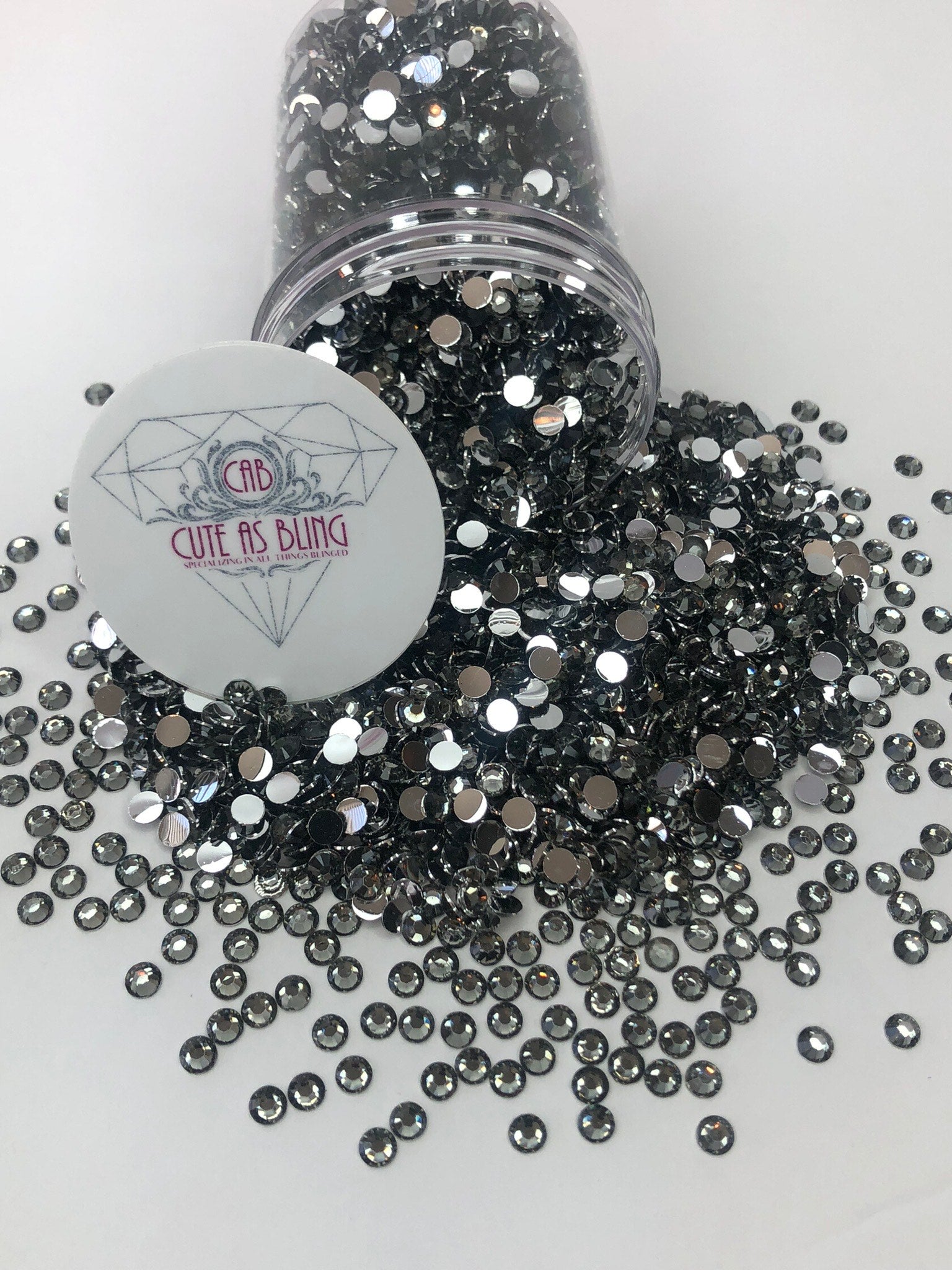 Black Diamond Resin Flat Back Rhinestones