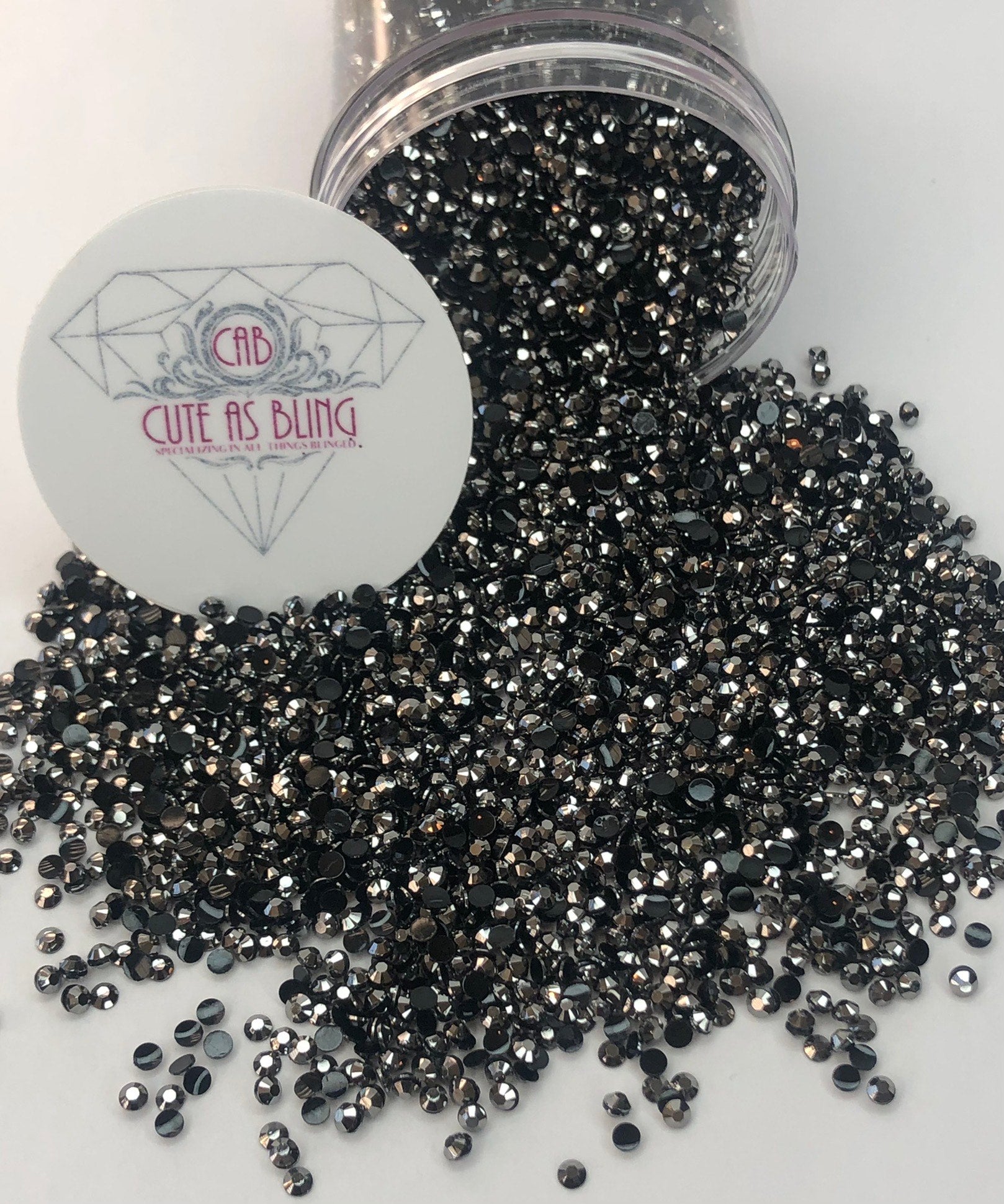 Hematite Resin Flat Back Rhinestones