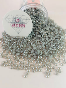 Grayish Flat Back Pearl Mix