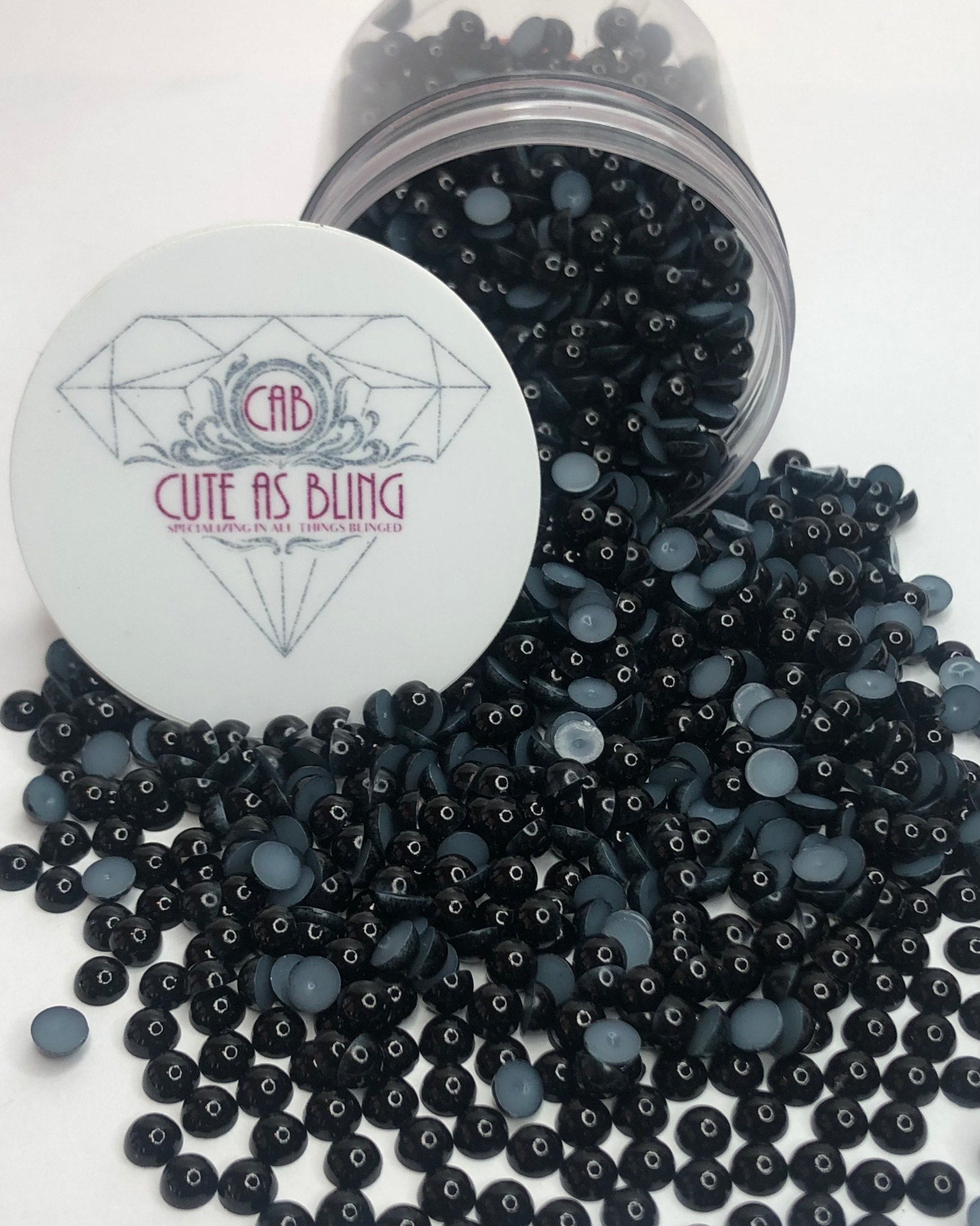 Black Flat Back Pearl MIx