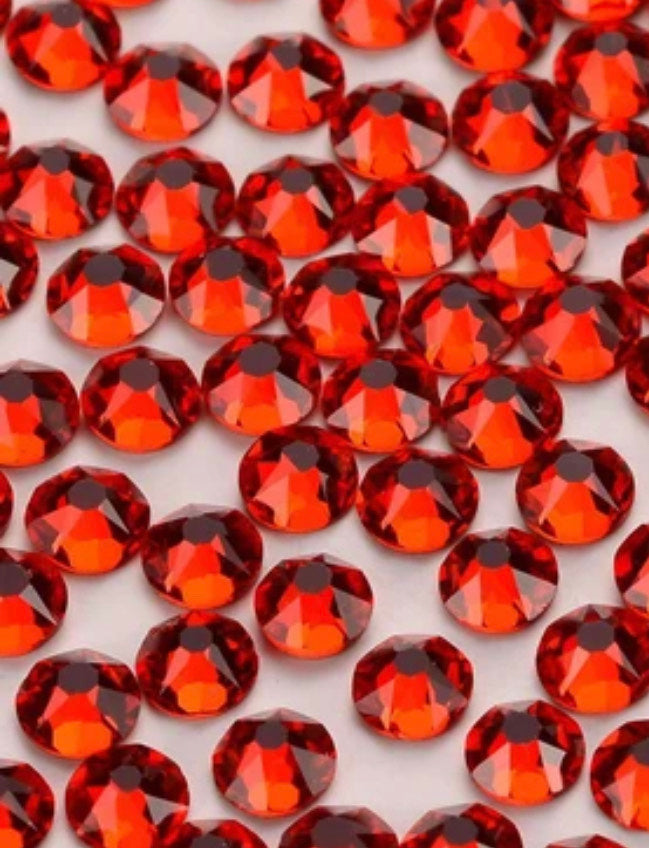 Light Siam Glass Rhinestones Flat Back 1440pcs