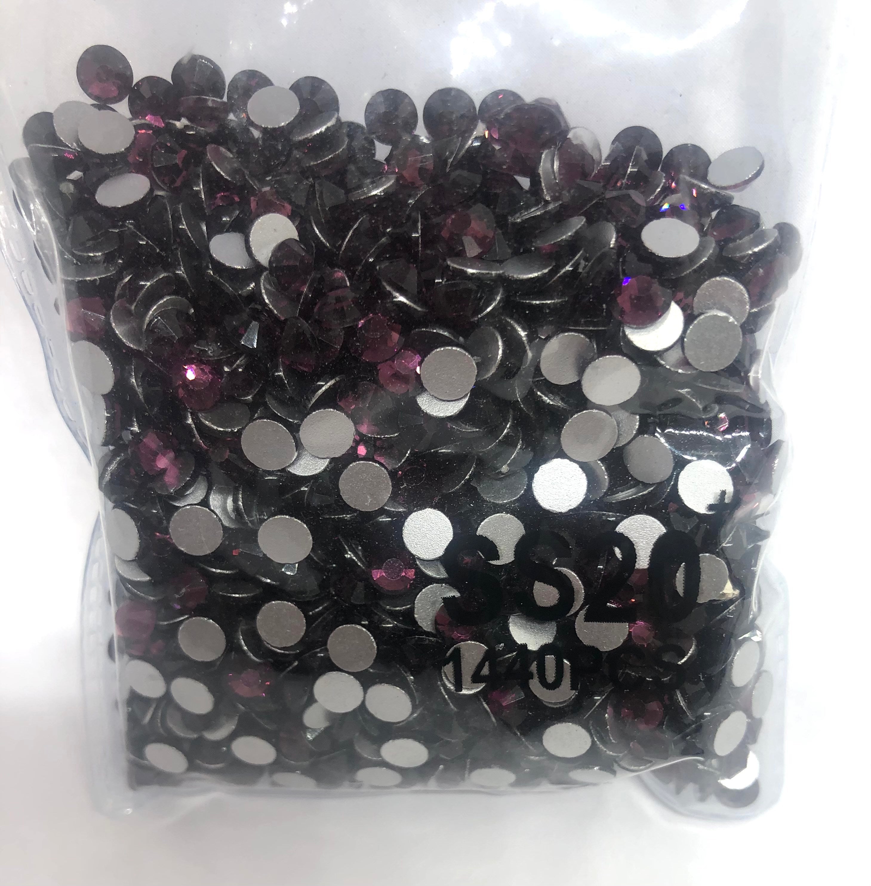 Amethyst Glass Rhinestones Flat Back 1440pcs