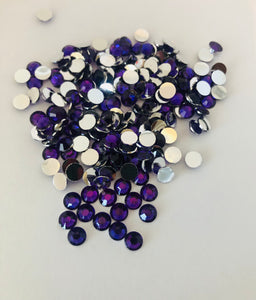 Dark Amethyst Resin Flat Back Rhinestones